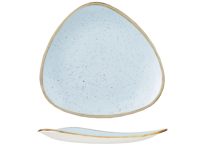 Assiette triangle plate duck egg 22.9cm