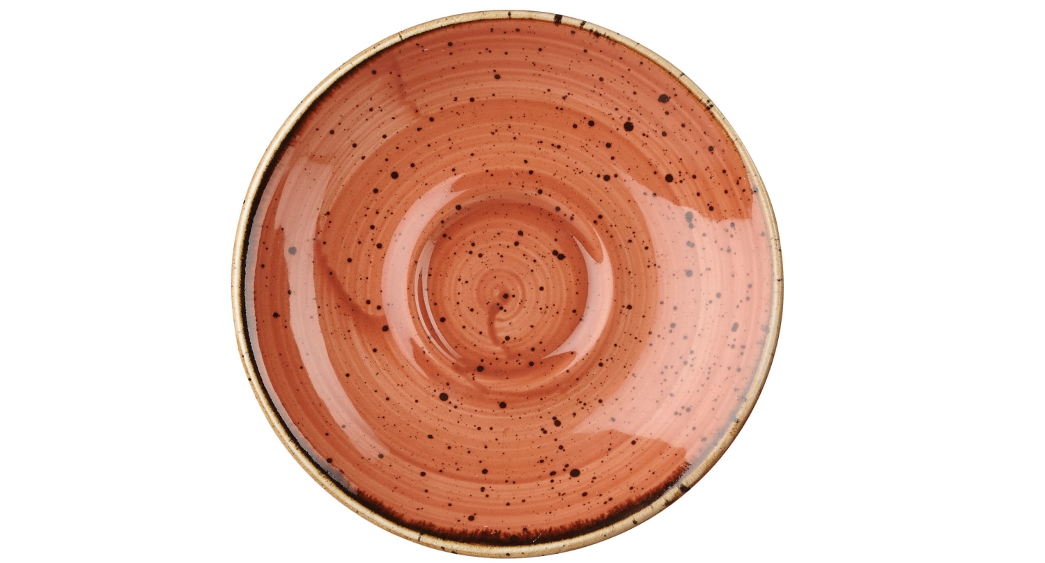Stonecast spiced orange soucoupe espresso 11.8cm