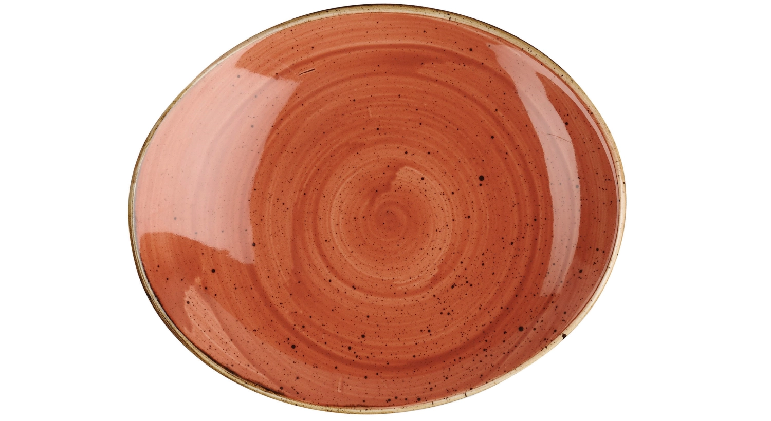 Assiette ovale spiced orange 19.7cm