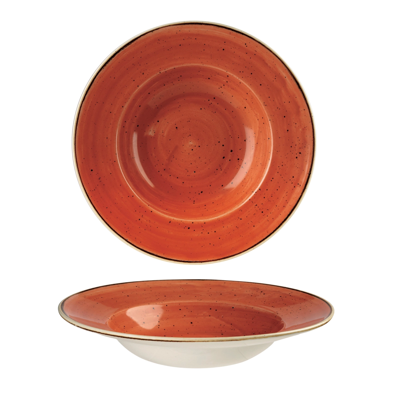 Stonecast spiced orange assiette creuse drapeau 28cm