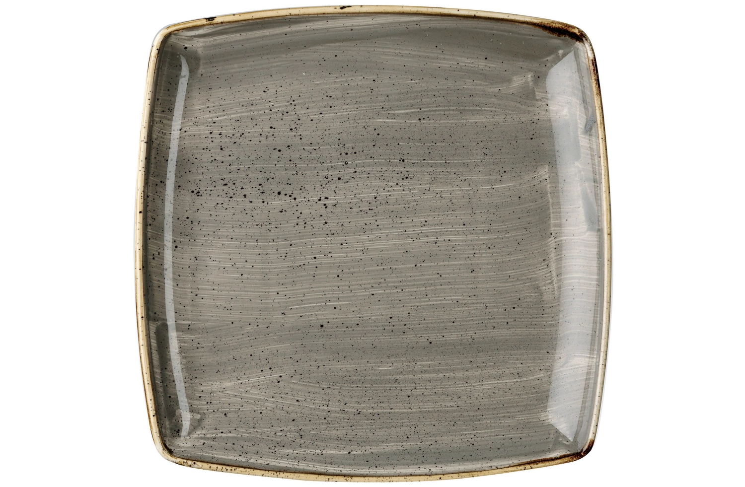 Stonecast peppercorn grey plat carré 26.8x26.8cm