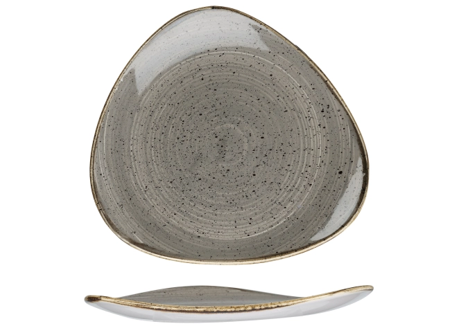 Assiette triangle plate grey 22.9cm