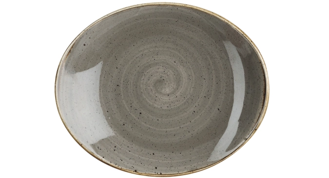 Assiette ovale grey 19.7cm
