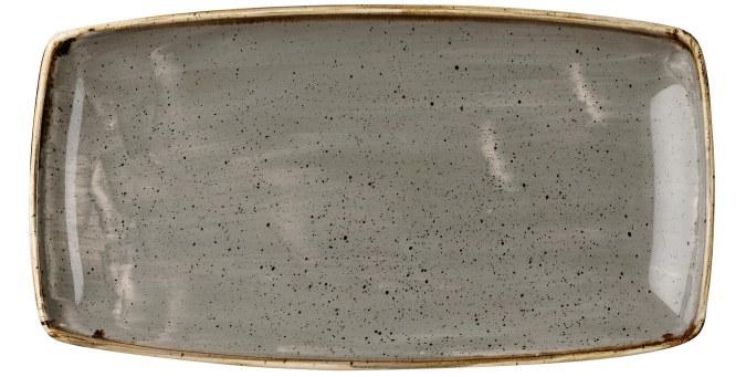 Stonecast peppercorn grey plaque rectangulaire 35x18.5cm