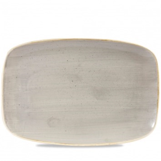 Assiette rectangulaire chefs oblong grey 34.4cm x 23.4cm