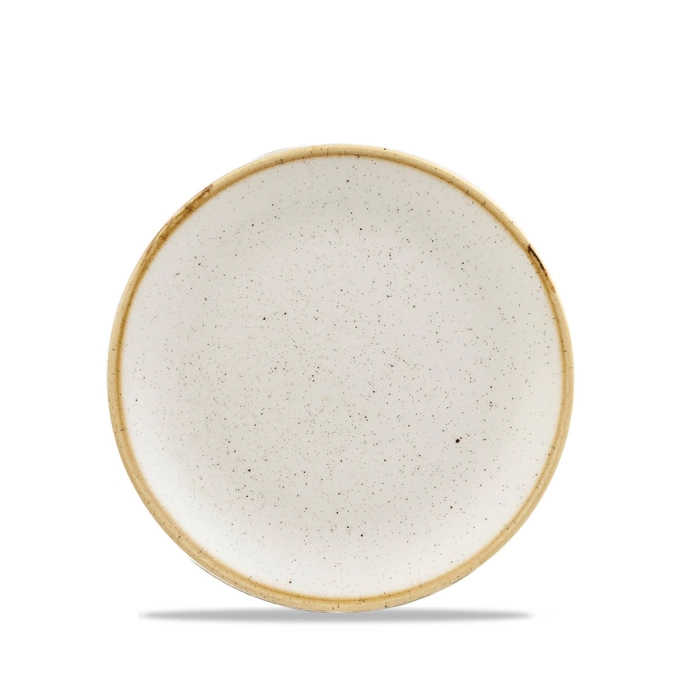 Stonecast barley white coupe assiette plate 16.5cm