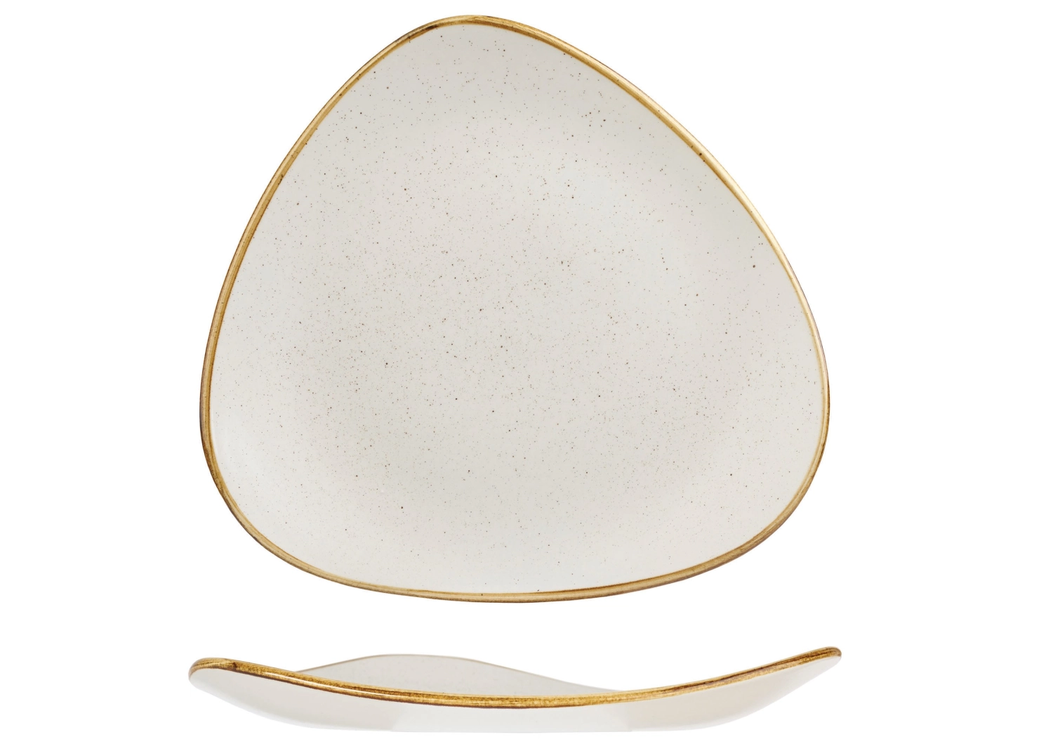 Stonecast Barley White Triangel Teller flach