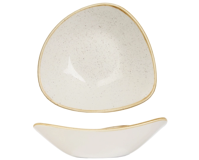 Stonecast barley white triangle assiette creuse 18.5cm