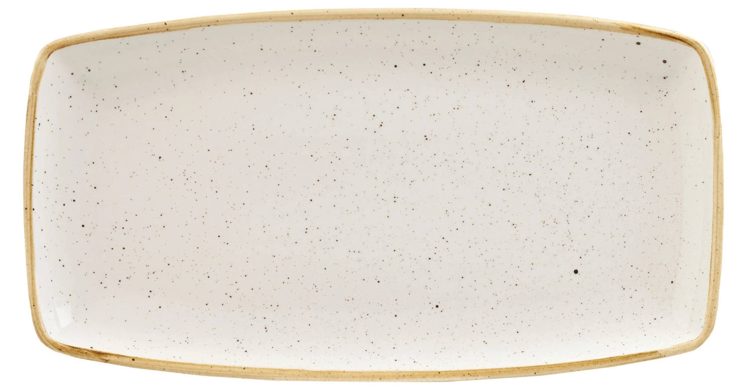 Stonecast barley white plat rectangulaire 35x18.5cm