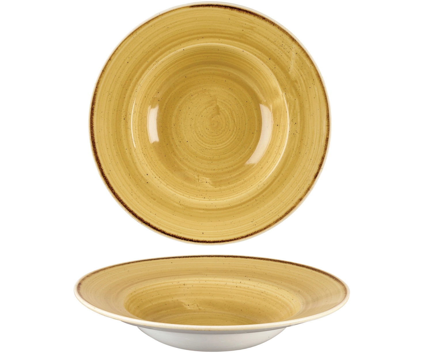 Stonecast Mustard Teller tief