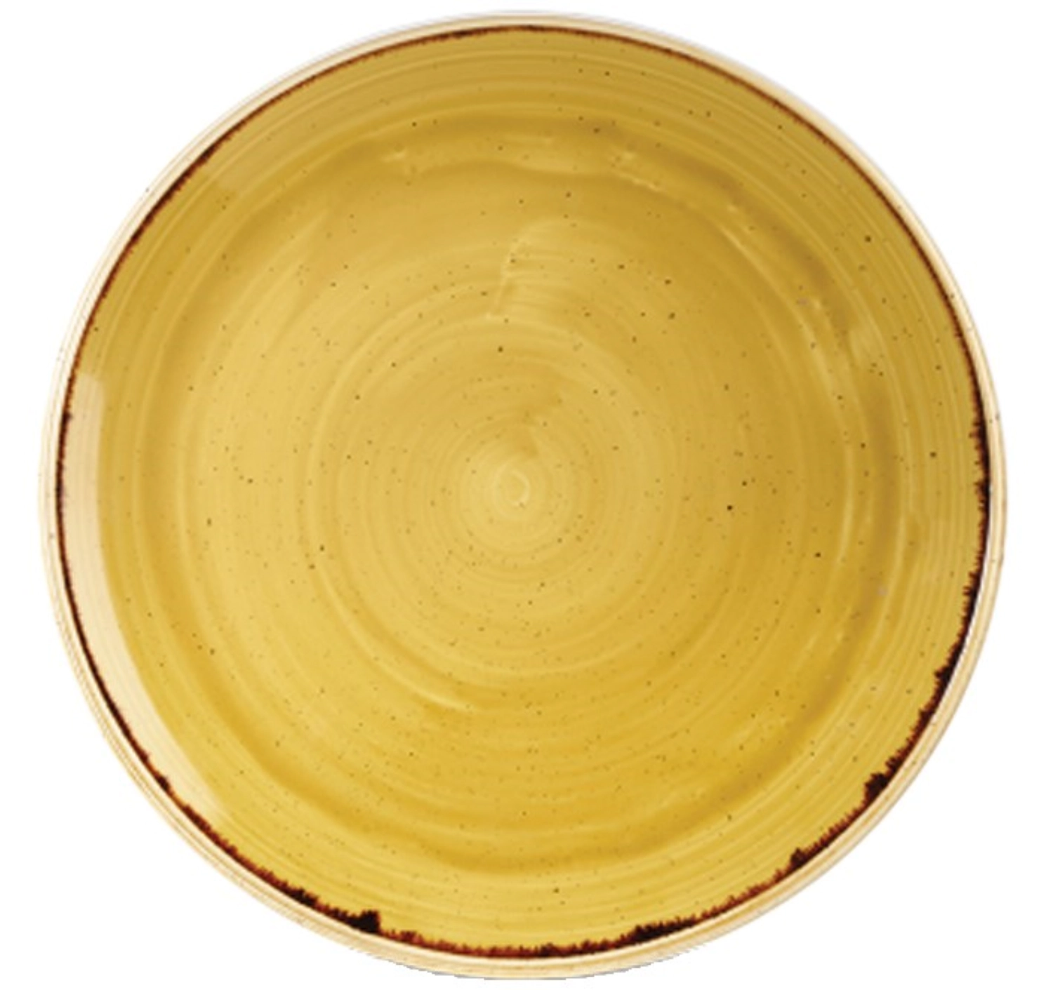 Stonecast Mustard Coupe Teller flach