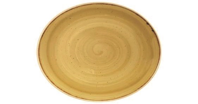 Assiette ovale mustard 19.7cm