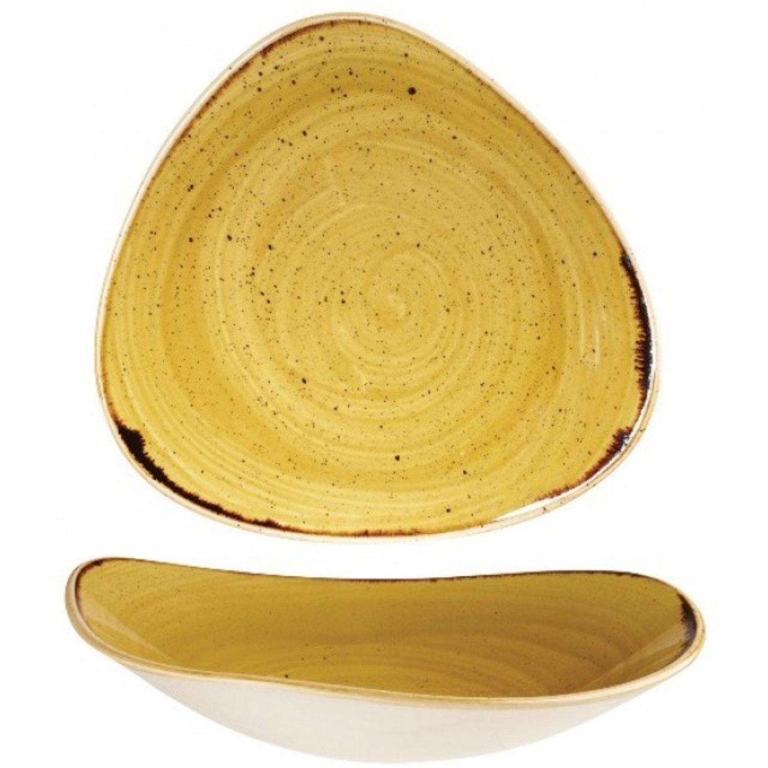 Stonecast Mustard Triangel Schüssel