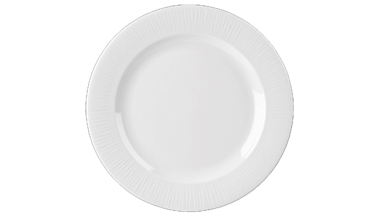 Bamboo White Teller halbtief Fahne schmal