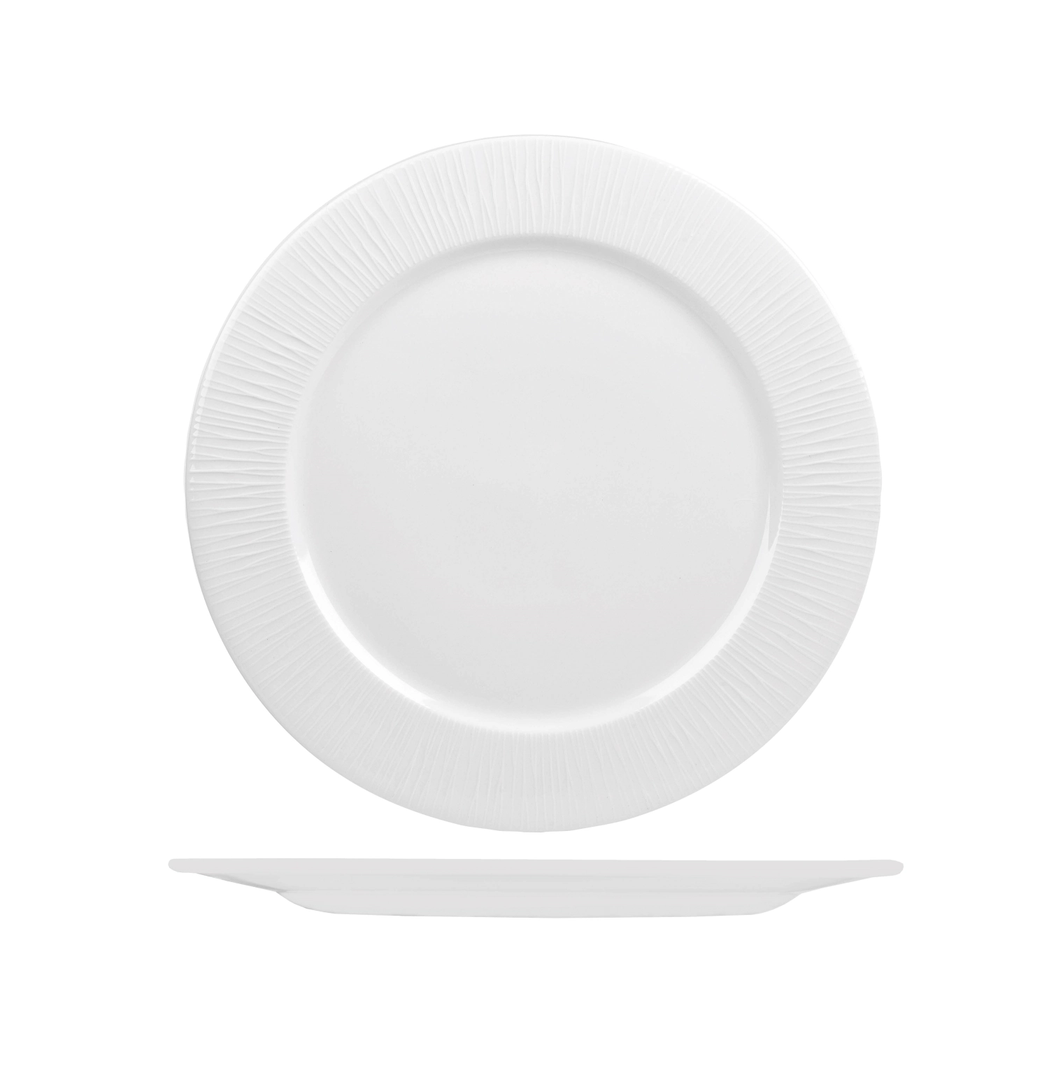 Bamboo White Teller flach Fahne schmal