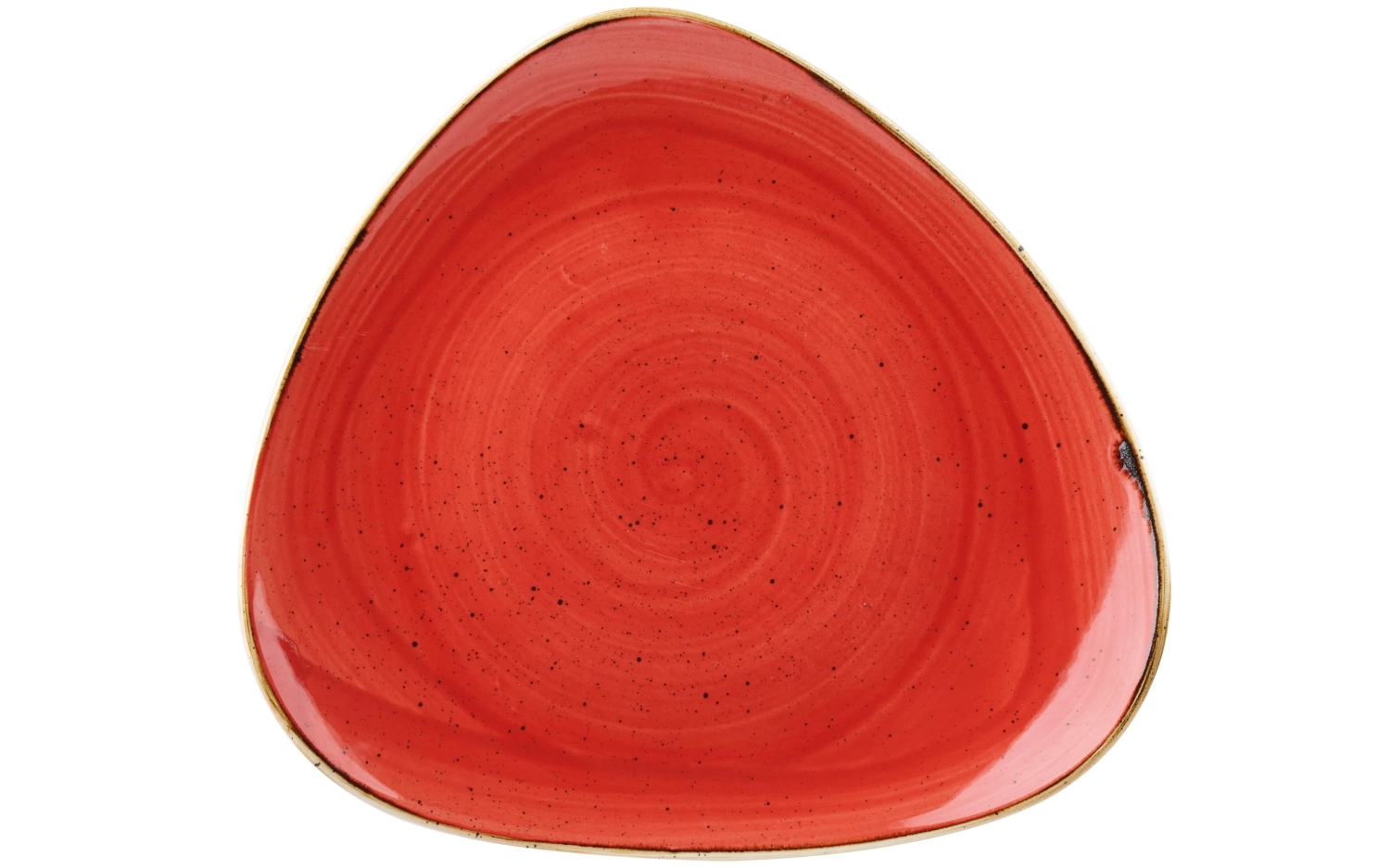 Assiette triangle plate berry red26.5cm