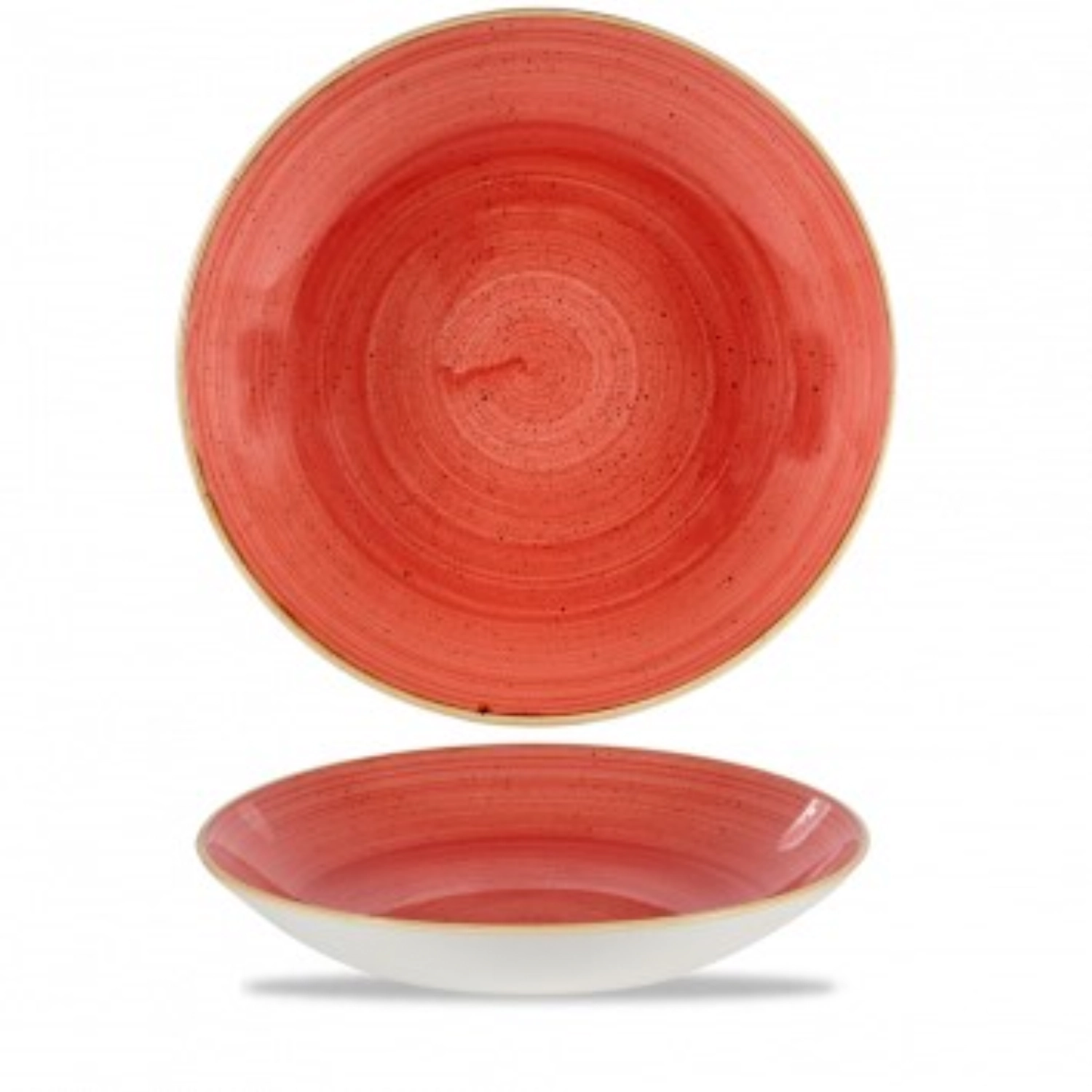 Stonecast berry red coupe assiette creuse 31cm