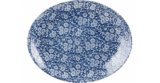 Assiette ovale prage victorian calico 31.7x25.5cm