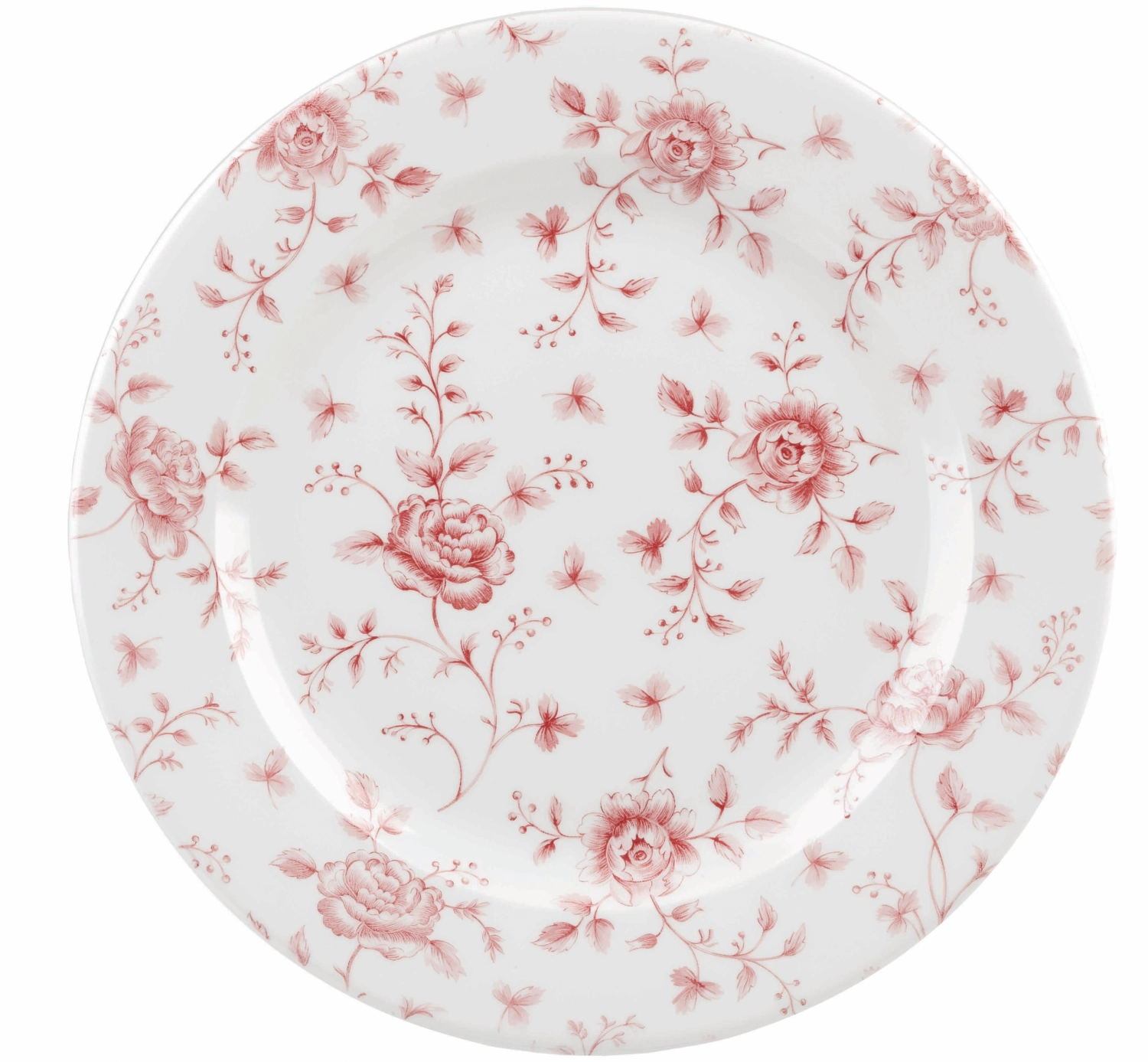 Assiette plate aile cranberry rose chintz 27.6cm