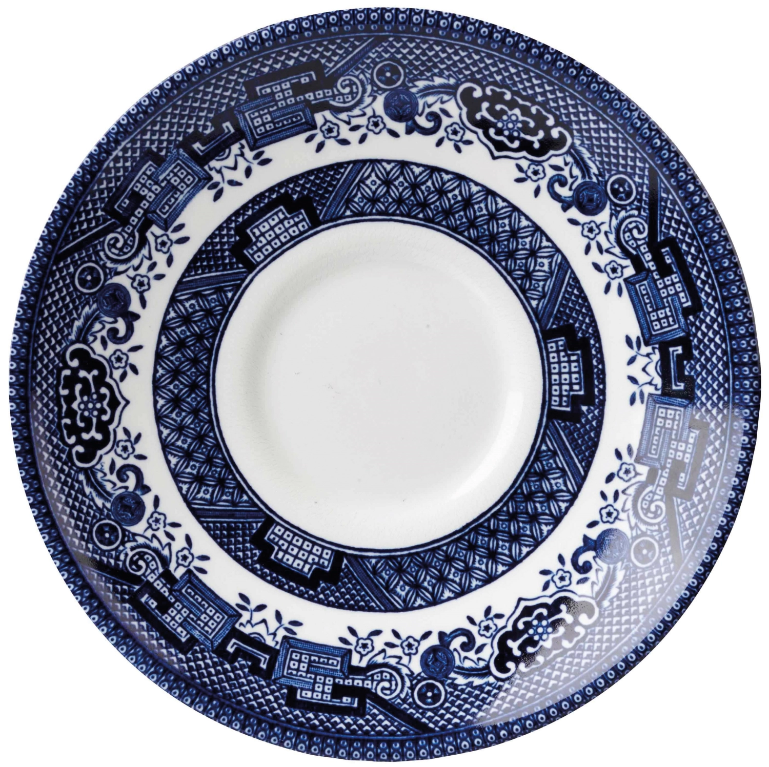 Soucoupe blue willw georgian 14.1cm