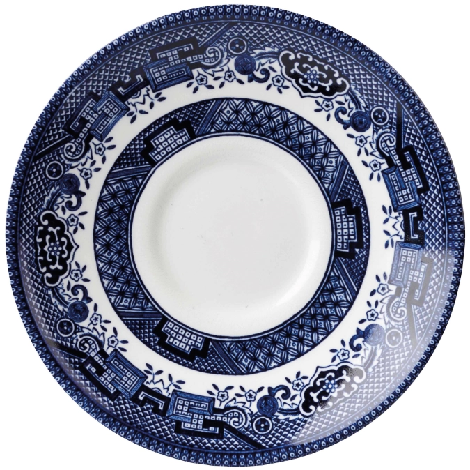 Soucoupe blue willw georgian 14.1cm