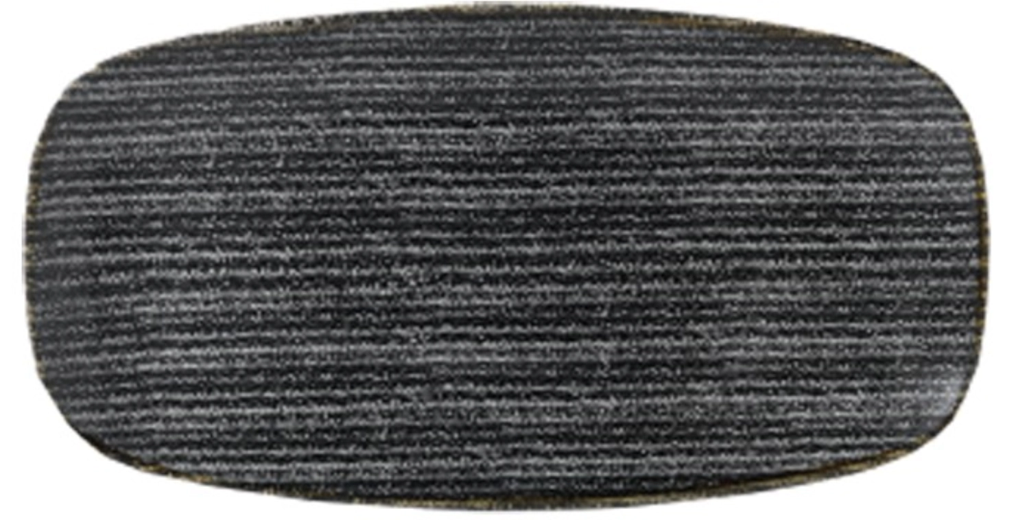 S.p. homespun charcoal black assiette rectangulaire