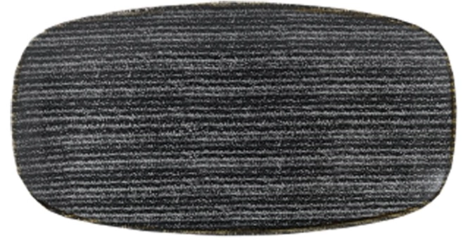 S.p. homespun charcoal black assiette rectangulaire