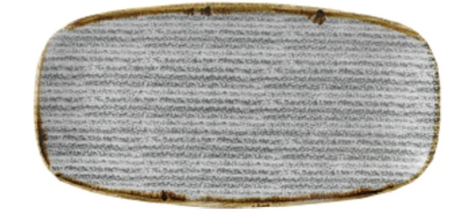 Assiette rectangulaire chefs oblong stone grey 35.5x18.9cm