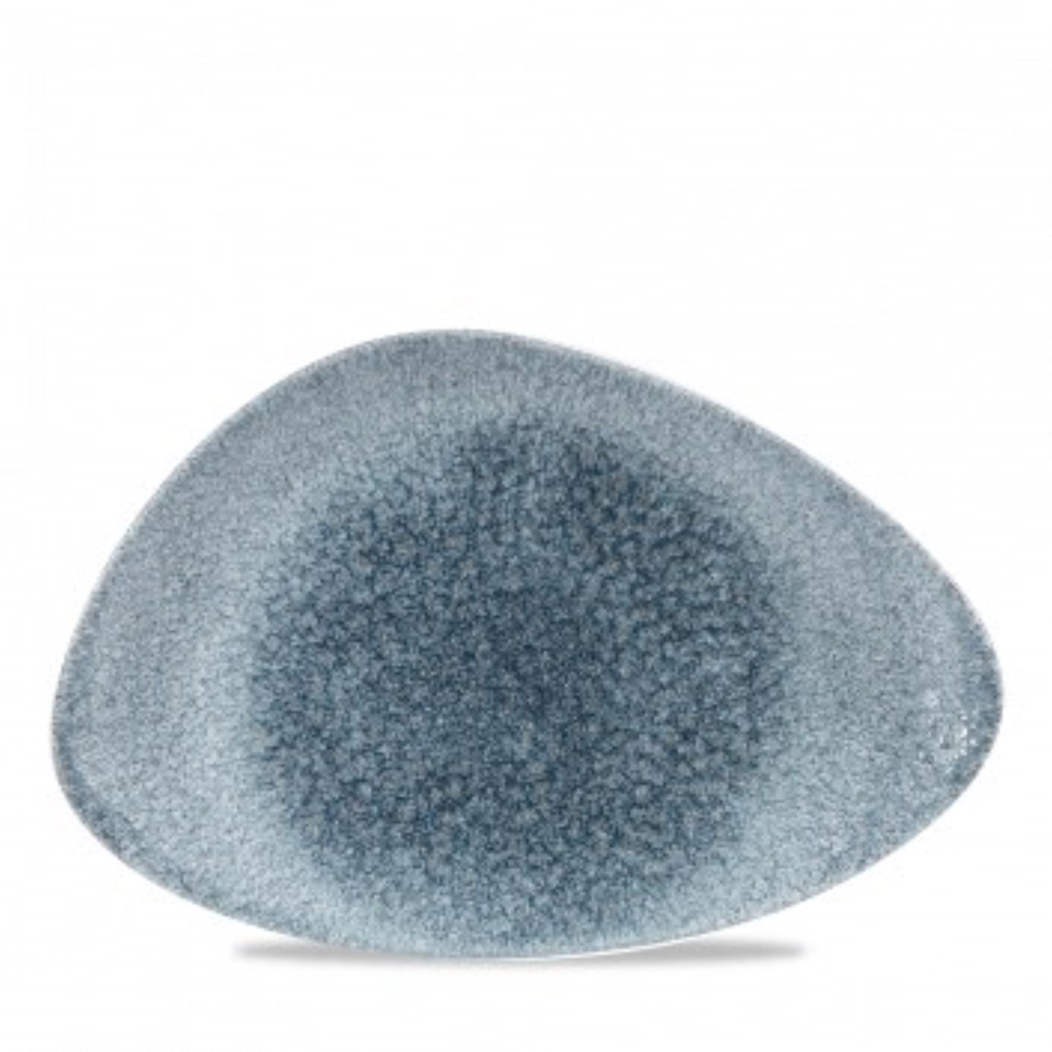 S.P. Raku Topaz Blue Triangel Platte