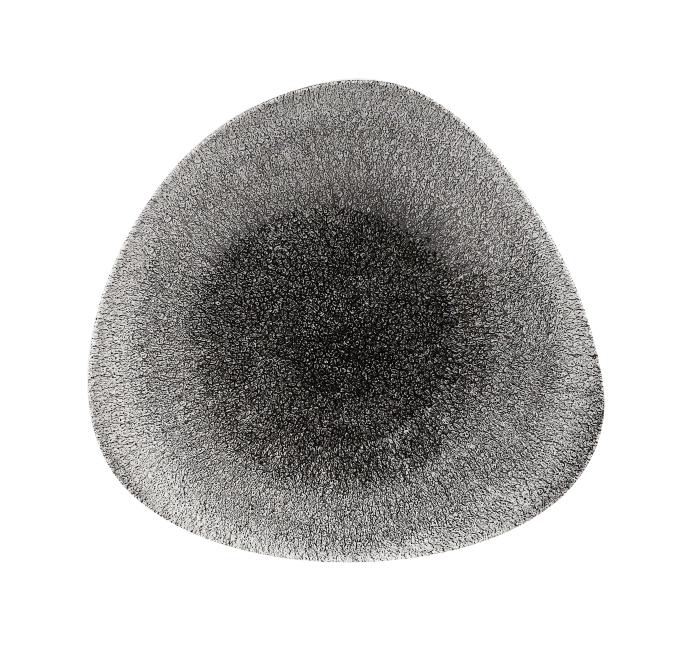 Assiette creuse triangle quartz black 21x21cm