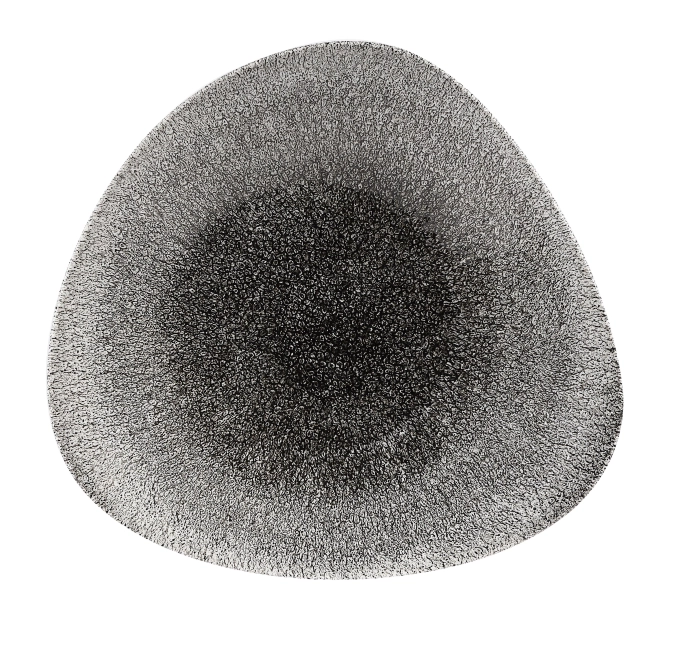 Assiette creuse triangle quartz black 27.2x26.7cm