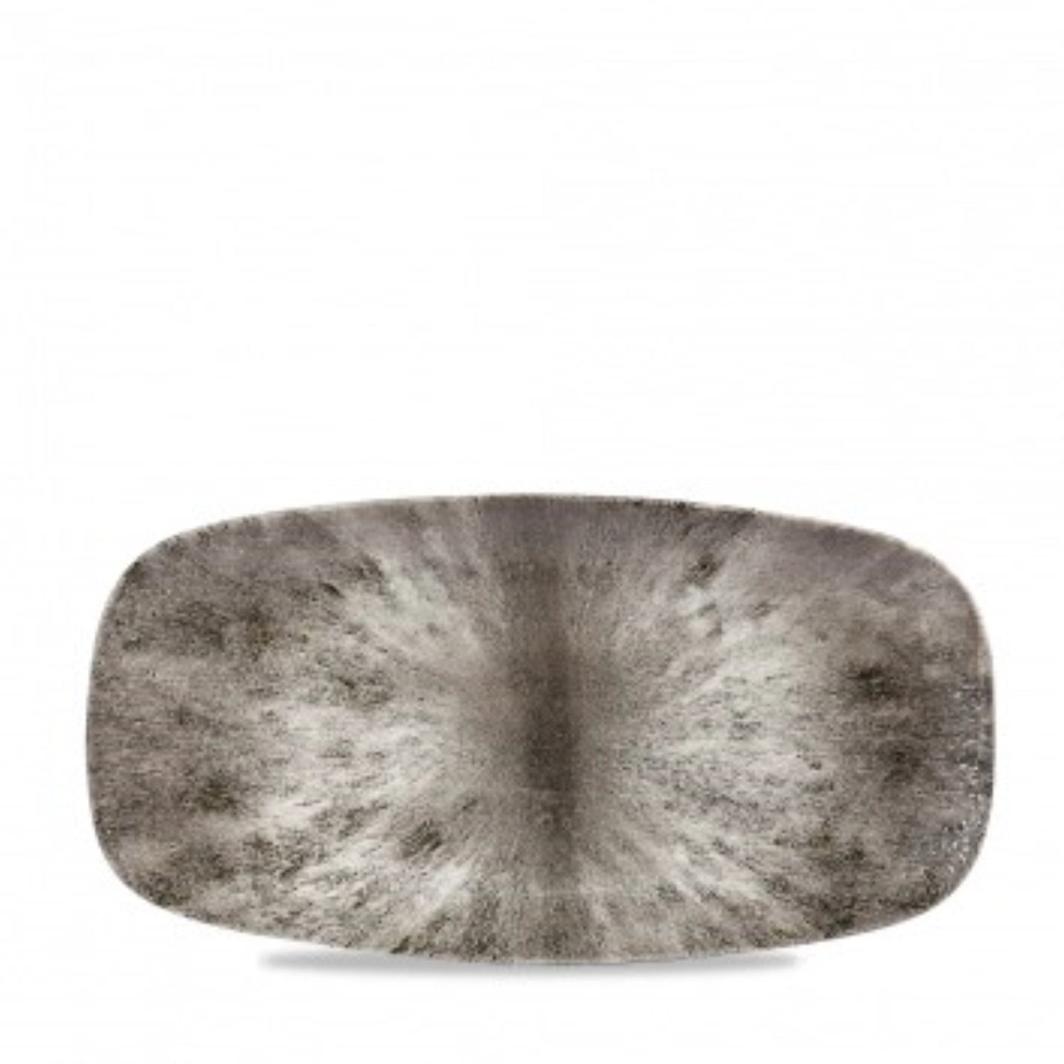 Assiette rectangulaire chefs oblong stone quartz black 29.8x