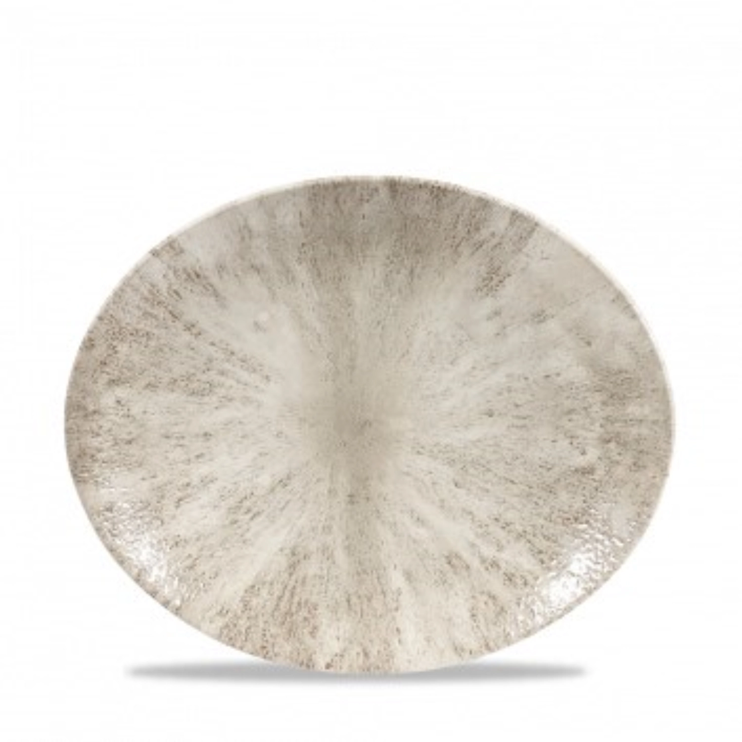 Assiette ovale stone agate grey 27x22.9cm