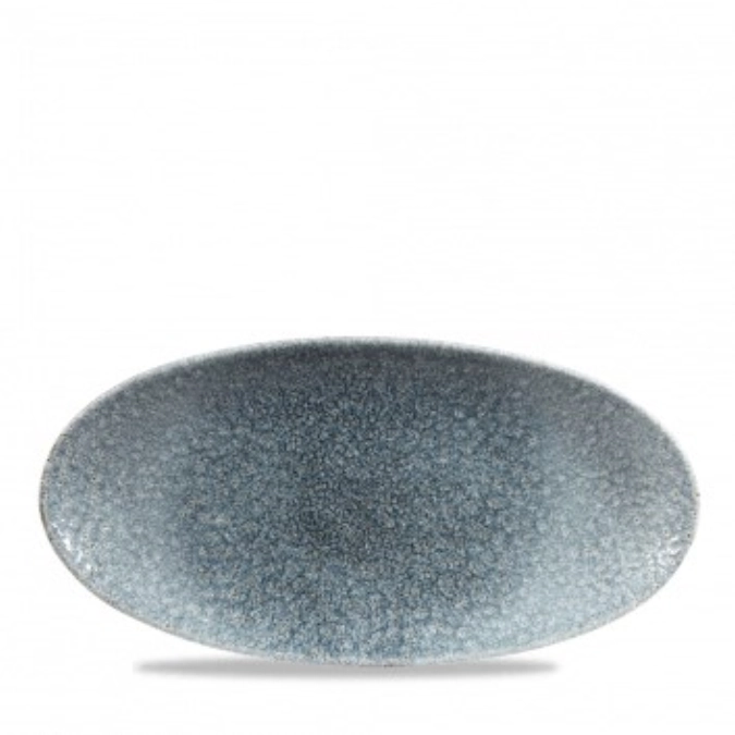 Assiette ovale des chefs topaz blue 30x15cm