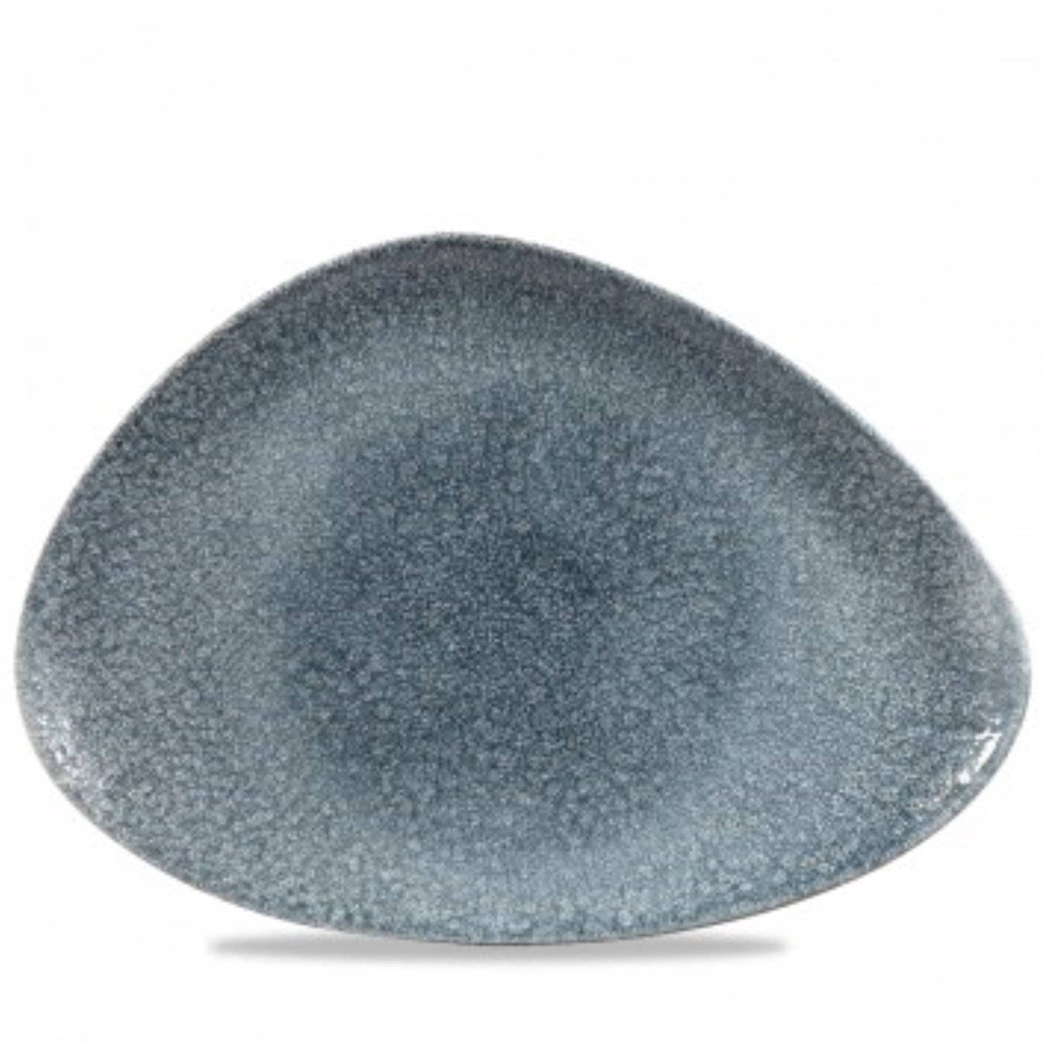 S.P. Raku Topaz Blue Triangel Platte flach