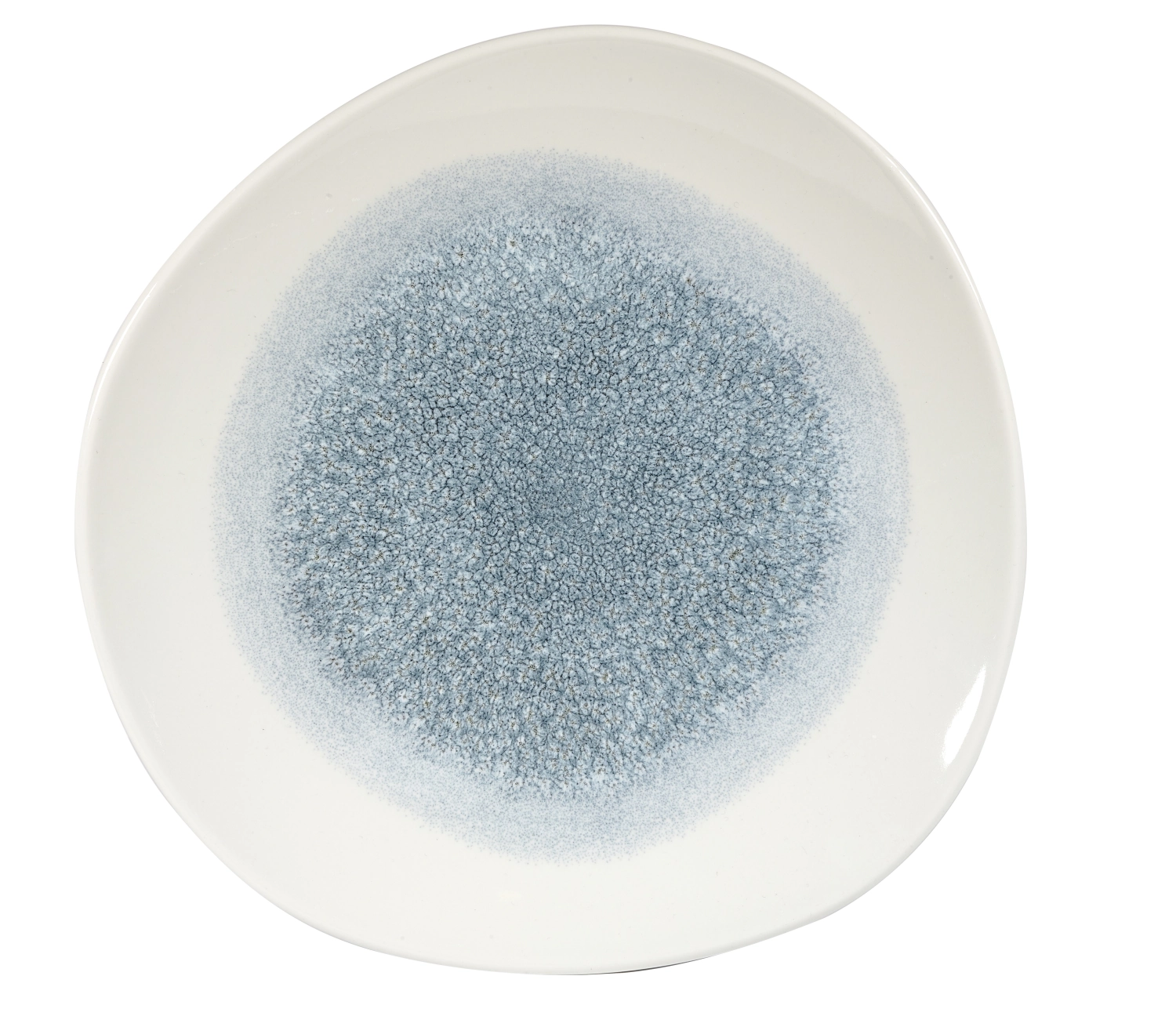 Assiette plate organic topaz blue 28.6cm