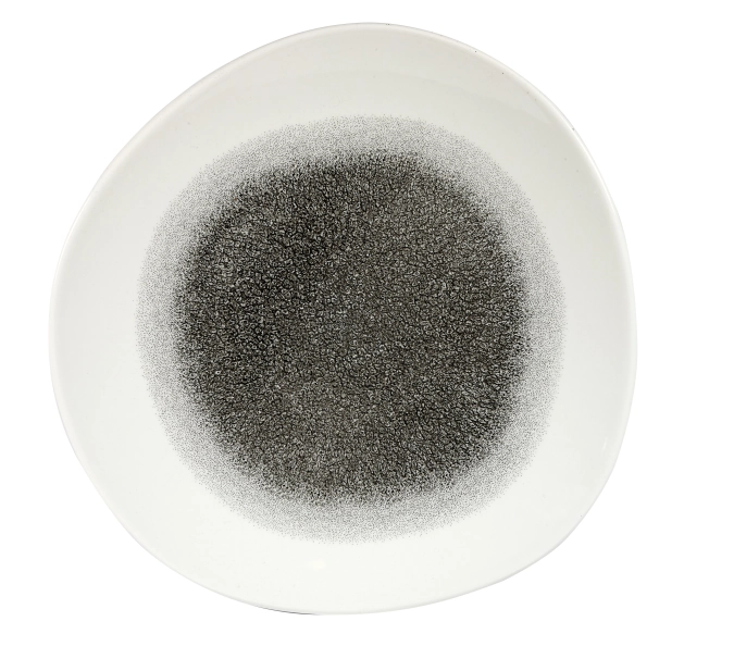 Assiette plate organic quartz black 28.6cm