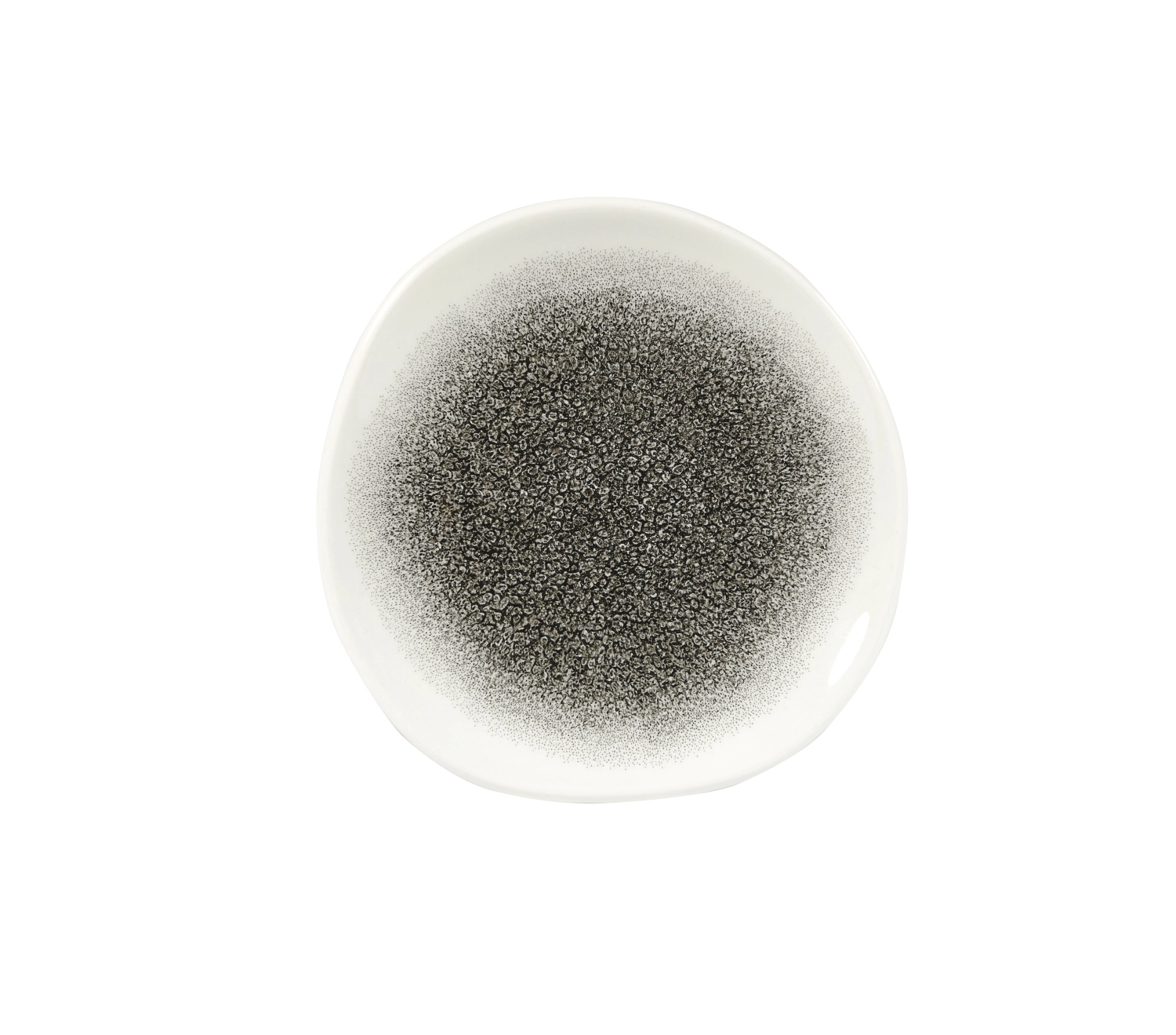 Assiette plate organic quartz black 18.6cm