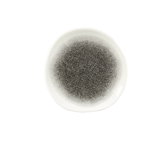 Assiette plate organic quartz black 18.6cm