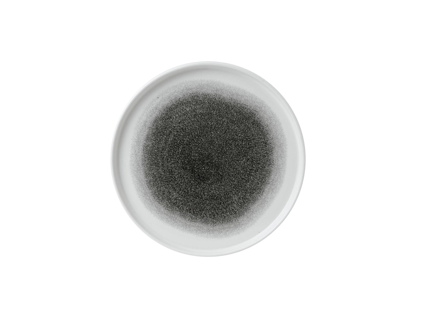 Assiette a bord droit empilable 26cm h2cm quartz black