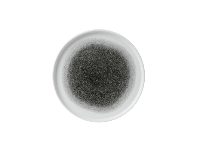 Assiette a bord droit empilable 26cm h2cm quartz black