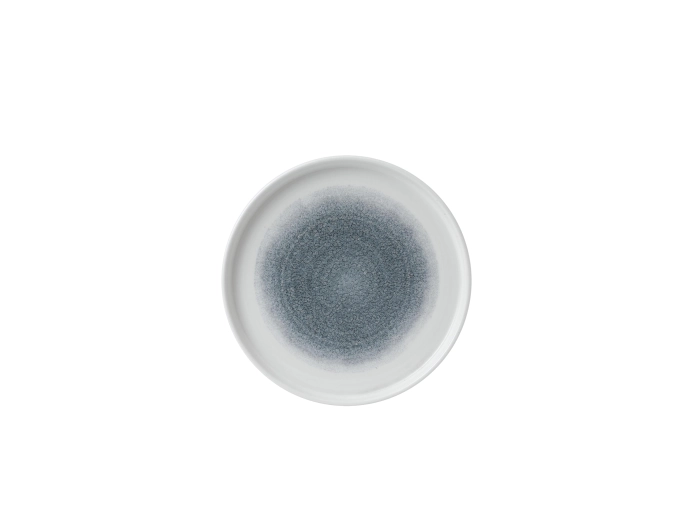 Assiette a bord droit empilable 21cm h2cm topaz blue