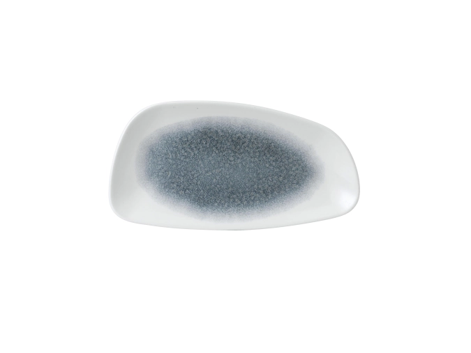 Assiette forme geo 30x15.5cm topaz blue