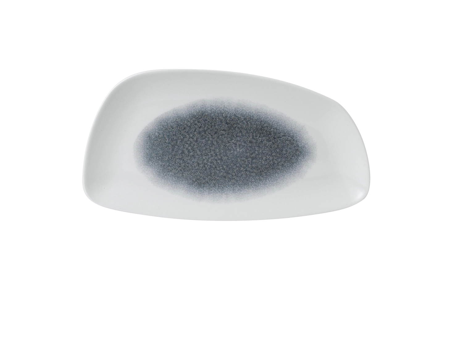 Assiette forme geo 35x18.5cm topaz blue
