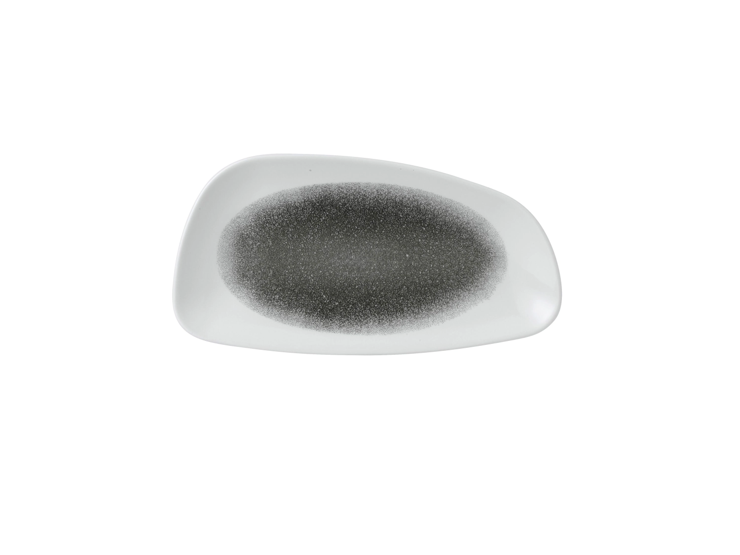 Assiette forme geo 30x15.5cm quartz black