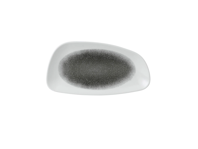 Assiette forme geo 30x15.5cm quartz black