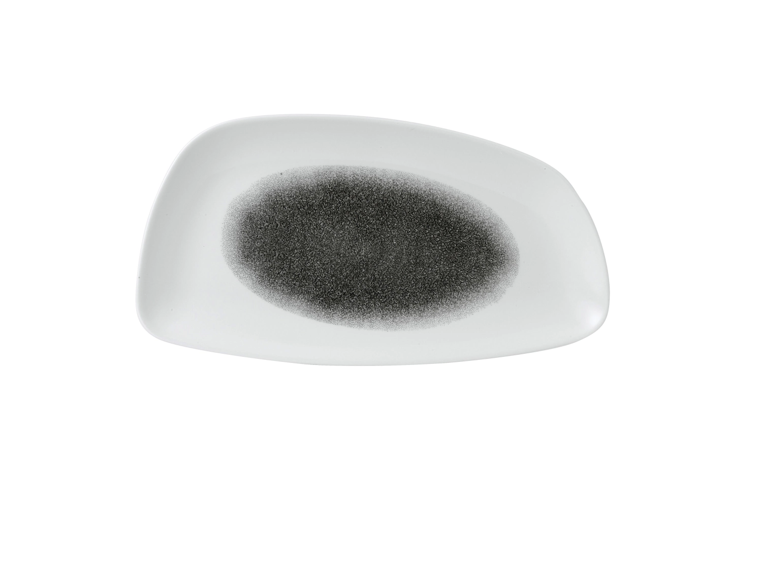 Assiette forme geo 35x18.5cm quartz black