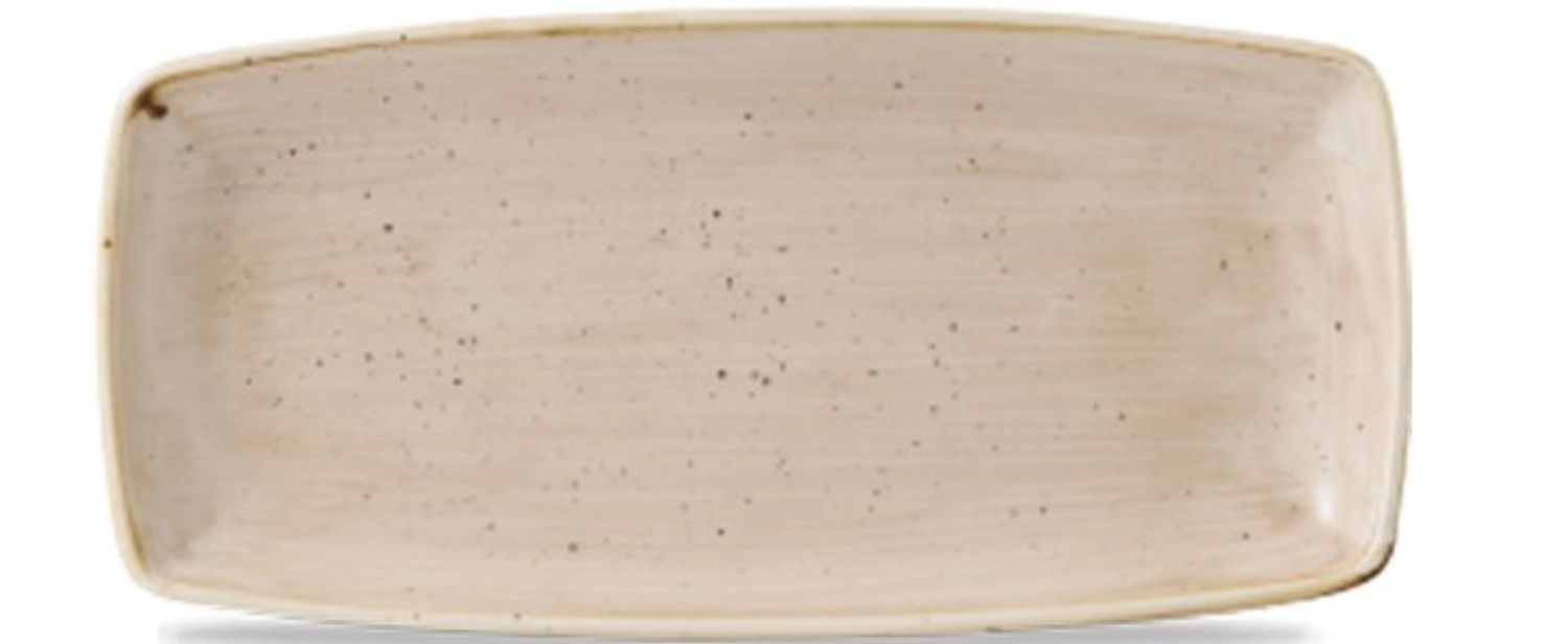 Stonecast nutmeg cream assiette rectangulaire 29.5x15cm
