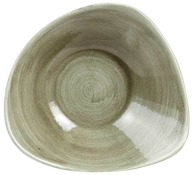 Stonecast Patina Burnished Green Triangel Schüssel