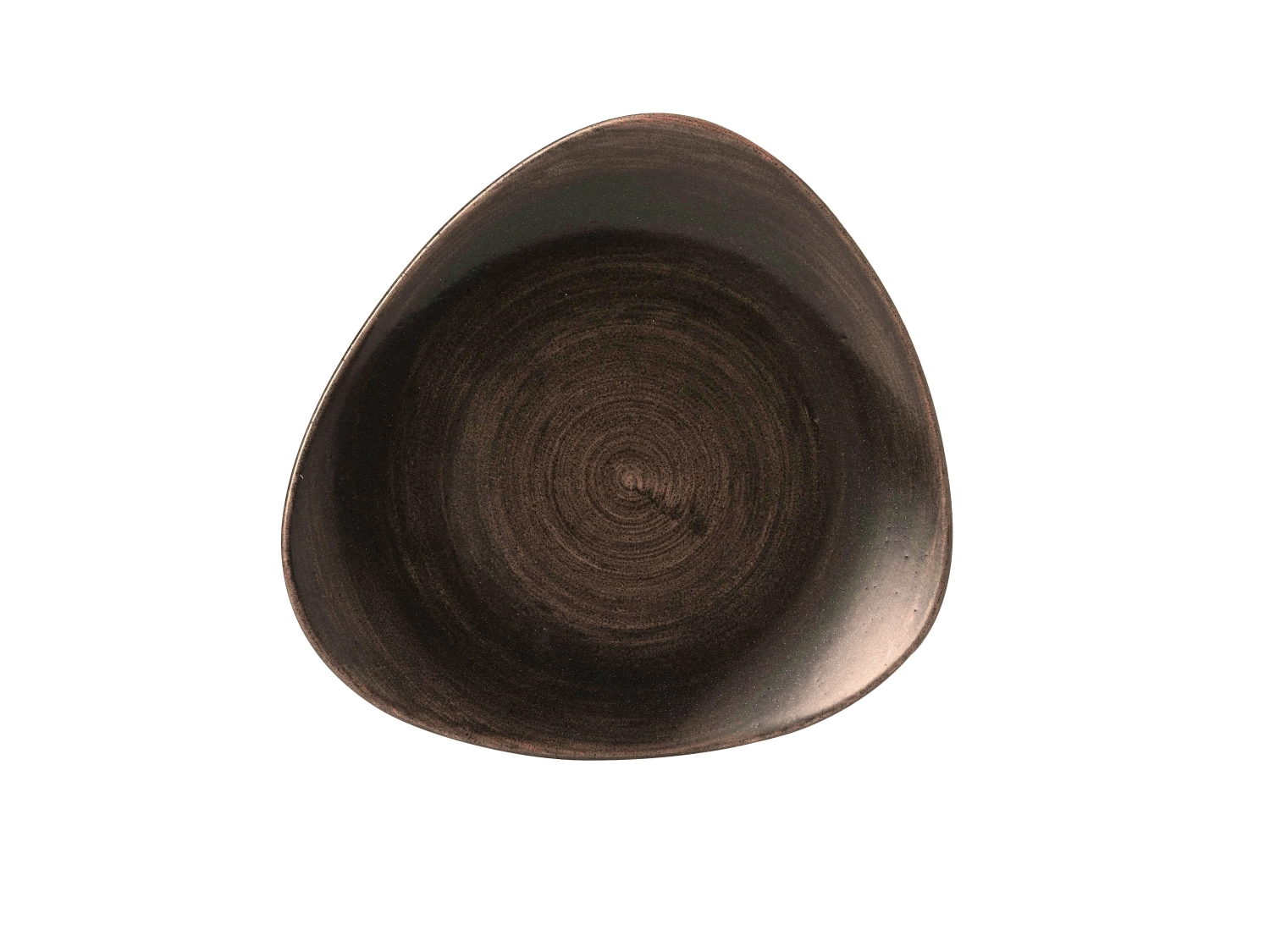 Stonecast Patina Iron Black Triangel Teller flach